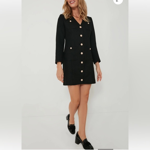 NEW Tuckernuck Pomander Place Black Tweed Kiera Dress - Picture 8 of 13